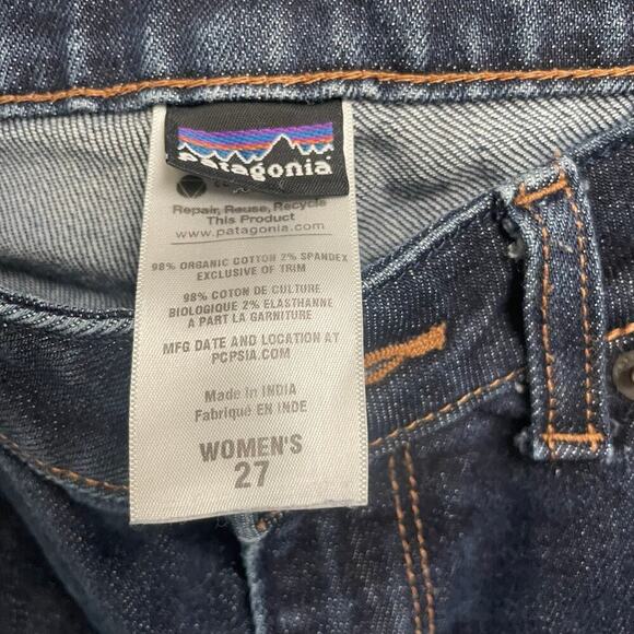 Patagonia Womens Cropped Jeans Size 27 Dark Wash Classic - Picture 5 of 5